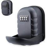 Vurahome - coffre - fort mural � combinaison � 4 chiffres avec serrure � cl� pour l'ext�rieur, bo�te ...