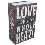 Coffre - fort secret livre d�guis� pour bijoux argent cachette s�curis�e (mod�le love)