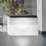 Coffre de rangement rectangulaire avec lumière en résine 80x35 cm mod. roomy lampe blanche Coffre de rangement rectangulaire avec lumière en résine 80x35 cm mod. roomy lampe blanche