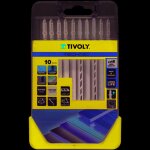 Coffret 10 lames de scie sauteuse pour le bois et m�lamin�s - attache t - tivoly
