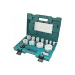 Coffret 11 scies cloches bi - metal plombier  19, 22, 25, 29, 35, 38, 44, 51, 57, 68, 75mm makita d ...