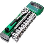 Coffret de 12 douilles m�triques 8 - 24 mm avec cliquet 1 / 2  � serrage rapide, 24 dents et rallonge ...