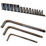 Coffret 14 cl�s � douille torx 1 / 2 1 / 4 3 / 8  de 4 � 24 mm 3 cl�s l