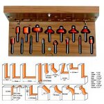 Coffret de 15 fraises au carbure pour d�fonceuses q. 6 mm - 700. 001. 00 - cmt