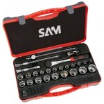 Sam outillage - coffret 27 outils 1 / 2? ? douilles 8?32 mm, coffret robuste