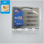 Coffret 4 bedanes carres + meches l. u. 70 queue d. 15. 9mm - leman