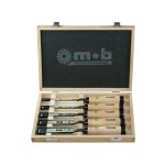 Coffret de 5 ciseaux de sculpteur bois 6  25mm mob