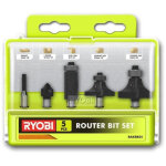 Coffret 5 fraises panach�es queue de diam�tre 6mm rakrbs5 - ryobi