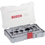 Coffret de 6 fraises à araser / chanfreiner / arrondir à queue de 8 mm bosch 2607017469 Coffret de 6 fraises à araser / chanfreiner / arrondir à queue de 8 mm bosch 2607017469
