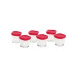 Seb - coffret de 6 pots yaourt verre avec couvercle et gouttoir (xf100101, xf100501) yaourtire tefal ...
