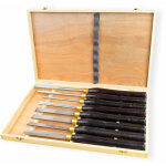 Coffret de 8 ciseaux  bois pour sculpture / tournage / tour hss