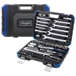 Coffret de 82 pi�ces comprenant cl�s, douilles et embouts 1 / 2'', 1 / 4'', 4 - 32 mm, 6 pans.