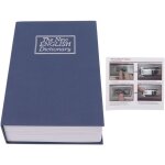 Coffret argent s�curis� pour enfants en forme de livre avec cadenas � code - tirelire �ducative bleue ...