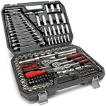 Coffret clé à cliquet jeu de 215 pcs. kit clé de serrage douille embouts acier carbonne accessoire Coffret clé à cliquet jeu de 215 pcs. kit clé de serrage douille embouts acier carbonne accessoire