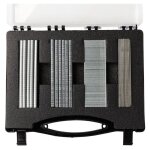 Coffret de clous et d'agrafes stga6400 - id�al pour cloueuse et agrafeuse pneumatique - scheppach