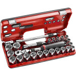 Coffret dbox cliquet extensible 1 / 2 - douilles 1 / 2' 6 pans métriques - facom Coffret dbox cliquet extensible 1 / 2 - douilles 1 / 2' 6 pans métriques - facom