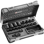 Coffret douilles 1 / 2' impact 6 pans 8 - 27 mm facom ns. 500b