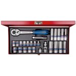 King tony - coffret douilles 3 / 8' 12 pans 7  19mm + longues 8  19mm