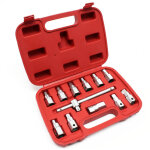 Wiltec - coffret de douille de vidange 12 pices kit de cls outil pour huile de voiture et d'automobile ...