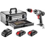 Coffret energy + en coffret aluminium : perceuse - visseuse 2 x 18 v / 2, 0 ah, 10 mm, manche amovible ...