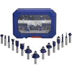 Coffret de fraises dfonceuses  tige de 8 mm 15 pices, fraises  rainurer en acier au tungstne pour ...