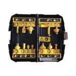 Coffret fraises dewalt 12 pices pour dfonceuse - dt90016