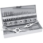 Coffret m�tal de 21 tarauds + 7 fili�res + accessoires mm