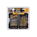 Dewalt - coffret plastique de 10 forets dt50050 - qz hss titane impact  3 - 3, 2 - 3, 5 - 4 - 4, 5 - ...