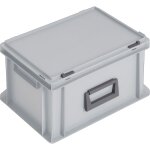 Coffrets en plastique l400xl300xh233 mm pp 1 poign�e fermoir coulissant gris 20 l
