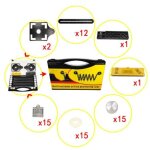 Un coffret r�gle de mesure multi - angle pour carrelage - outil d'angle noir - pochoir d'angle en alliage ...