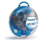 Coffret de secours essential avec ampoule h1 / h7 philips