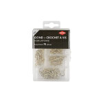 Cogex - crochet assortiment - acier laitonn� - 78 pi�ces - crochet et gond � vis - 78 crochets pour vis ...