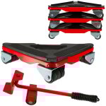 Coins roulants x4 - charge 300kgs - �l�vateur de transport de meubles et jeu de roulettes - poign�e de ...