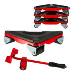 Coins roulants x4 - charge 300kgs - �l�vateur de transport de meubles et jeu de roulettes - poign�e de ...