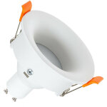 Collerette downlight ronde lumi�re indirecte blanche pour ampoule led gu10 / gu5. 3 coupe � 70mm blanc ...