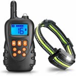 Collier de dressage anti - aboiements pour chien avec t�l�commande, r�cepteur �tanche ipx7, rechargeable, ...