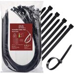 Collier serrage plastique 650mm collier rilsan noir 9mm grand serre - cables �lectriques 65cm attache ...
