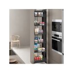 Colonne coulissante flat. devant 500mm. hauteur reglable 1200 / 1600mm. 4 corbeilles. - talla