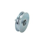 Roulette de portail  gorge ronde avec 2 roulements  billes art. 405 -  mm. 100x28 - capacit kg. 410 ...