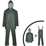 Combinaison de pluie impermable 2 pcs avec capuche vert l vidaxl