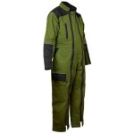 Combinaison de travail enfant tricolore double zip lma zephyr vert / noir 10 ans