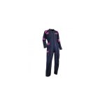 Lma - combinaison de travail double zip rapido bicolore femme orge bleu fonc / rose s