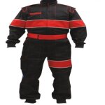 Combinaison de travail pilote rouge / noir taille m