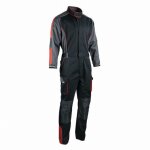 Combinaison de travail simple zip facom racer noir / gris / rouge taille s - fxww4010e - s