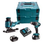 Combopack 2 outils 18v lxt li - ion (dhp484 + djv181) (2x5, 0 ah) - makita dlx2355tj
