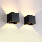 Comely - 2 pack applique murale led exterieur, 12w appliques murales interieures avec angle rglable ...