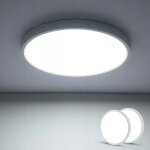 Comely lot de 2 plafonnier led rond 36w, �clairage de plafond 6500k, 1800lm lumiere moderne, luminaires ...