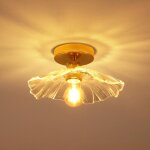 Comely - goeco plafonnier de couloir, e27 lampe de plafond en forme de fleur, petit or luminaire plafonnier ...