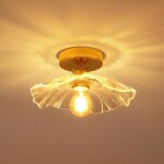 Comely - plafonnier de couloir, e27 lampe de plafond en forme de fleur, petit or luminaire plafonnier ...