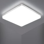 Comely - plafonnier led carr� 48w, ip44 6500k plafonnier led, lampe de plafond led 5400lm, luminaire ...